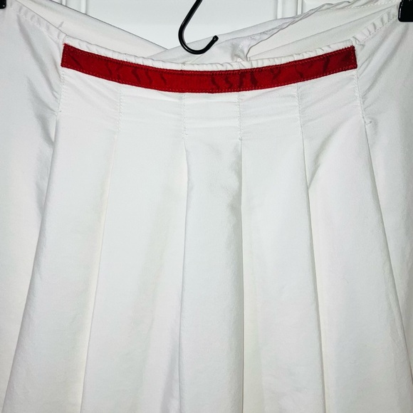Prada White Circle Pleated Skirt sz 38 Cotton Euro Summer Scandi Girl Capsule - Picture 4 of 7